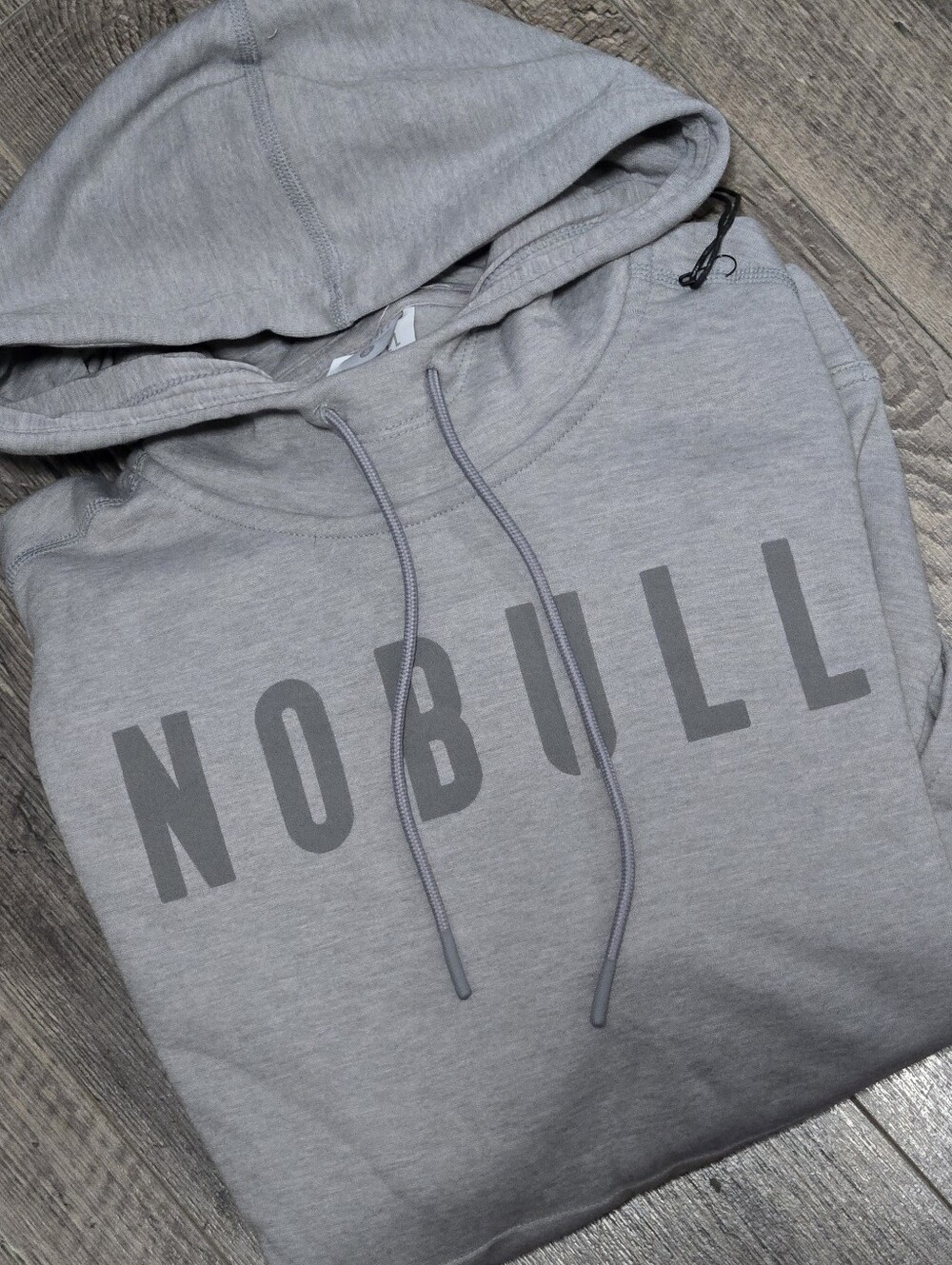 NOBULL Women's Gray Logo Hoodie Sweatshirt